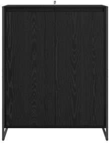 Cipőszekrény tárolóval Fekete tölgy 79 x 36 x 100 cm Faanyag