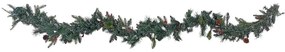 Zöld karácsonyi füzér égősorral 270 cm WHITEHORN Beliani