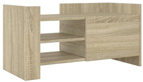 sonoma tölgy színű szerelt fa TV-szekrény 80 x 35 x 40 cm