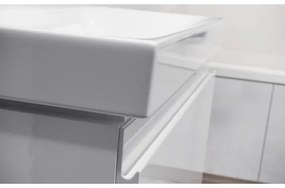 Cersanit S801-221-DSM - Falra szerelhető MODUO 80 cm széles fürdőszobaszekrény mosdóval, fehér