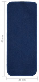 15 db sötétkék négyszögű csúszásmentes lépcsőszőnyeg 60 x 25 cm