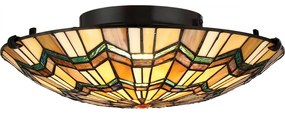 ELSTEAD-QZ-ALCOTT-F Többszínű Színű Tiffany Mennyezeti Lámpa 2XE27 60W IP20