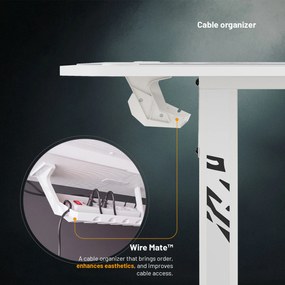 X-Mate fehér irodai és gamer íróasztal, 160x75x75 cm, Doablo Chairs