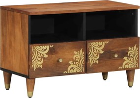 vidaXL TV szekrény fiókkal Méz barna 70 x 33 x 46 cm Tömör Mangófát