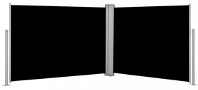 fekete behúzható oldalsó napellenző 100 x 1000 cm