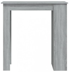 szürke sonoma színű bárasztal tárolópolccal 102 x 50 x 103,5 cm