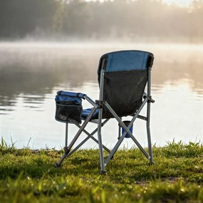 Leziter Comfort karfás horgász szék pohártartóval kék