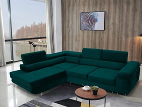 Sarok ülőgarnitúra Ascend L (smaragd) (B). 1061851