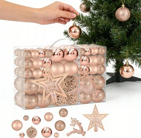 Karácsonyfa Bombák Karácsonyfa Bomba Szett 102 db-os Karácsonyi Törhetetlen Díszek