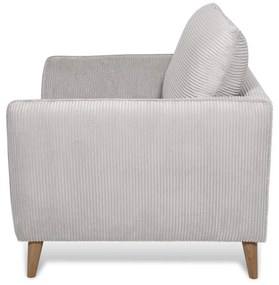 Világosszürke kordbársony fotel Paris – Scandic