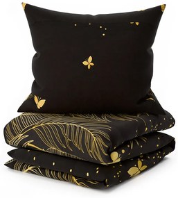 VISATA fekete mikroszálas ágyneműhuzat Ágyneműhuzat mérete: 70 x 80 cm | 140 x 200 cm