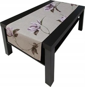 Dekorációs futófelület természet magnólia hanga 40x140 rátét virág bézs