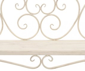 fehér antik fém kerti pad 132 cm