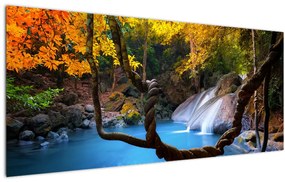 Kép - Vízesések Ázsiában (120x50 cm)