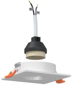 Beépített reflektorok 24 db Négyzet GU10 Fehér 91x91 mm