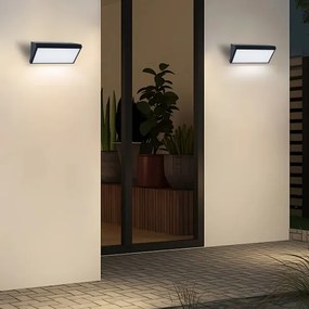 Brilagi-LED Fényerőszabályozható kültéri fali lámpa TRIANGLE 1xE27/6W/230V 2700-6500K IP65 fekete
