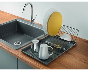 Lava antracitszürke rozsdamentes edénycsepegtető - Metaltex