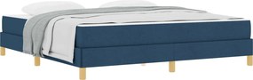 vidaXL Boxrugós ágy matracmal Kék 180 x 200 cm szövet