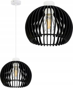 Függő lámpa túlnyúló mennyezeti csillár Loft lámpabúra gömb 36 Fa 1x E27