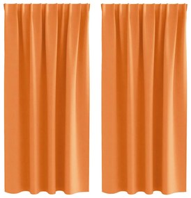 Függönyök függönyökkel 2 pcs Narancssárga 175x140cm Poliészter