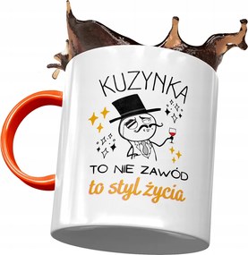 Narancssárga Bögre Unokatestvérnek Születésnapra Ajándék Nyomtatott Fotóval