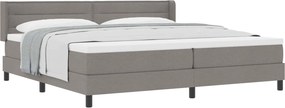 vidaXL Boxrugós ágy matracmal Tópszínű 200 x 200 cm Poliészter