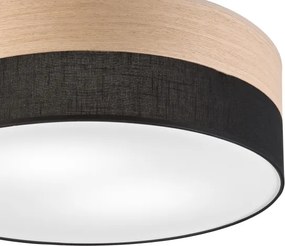 Mennyezeti lámpa SIRJA WOOD 2xE27/15W/230V átm. 45 cm fekete/tölgy