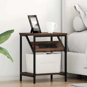 Éjjeli Szekrények 2 pcs barna tölgy 38 x 30 x 48 cm Faanyag