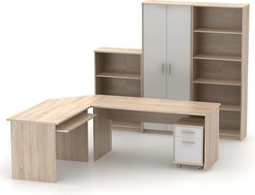 Íróasztal, sonoma tölgyfa, JOHAN 2 NEW 01