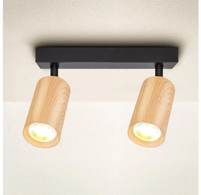 Brilagi Brilagi - Spotlámpa SELE 2xGU10/30W/230V fekete/tölgy dekor BG1392
