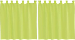 vidaXL 2 db almazöld fátyolfüggönyök fülecske tetejével 140x260 cm