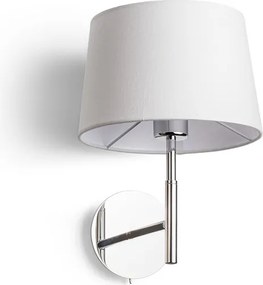 RENDL BROADWAY nástěnná bílá chrom 230V LED E27 15W