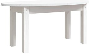 Fehér tömör fenyőfa dohányzóasztal 80x40x35 cm