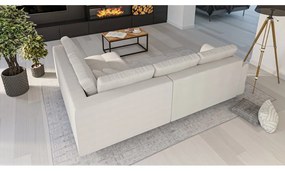Krémszínű sarokkanapé (jobb oldali) Ariella – Ropez