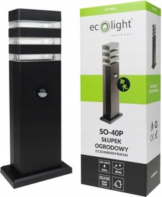 Kerti oszlop Led Világító lámpa GU10 Pir mozgásérzékelő 40cm IP44