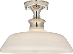 ENDON 96183 BARFORD Klasszikus Mennyezeti Lámpa Nickel-Nero, Opál E27 IP20
