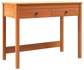 vidaXL Asztal fiókkal Max Barna 100 x 50 x 78 cm Tömör fenyőfa