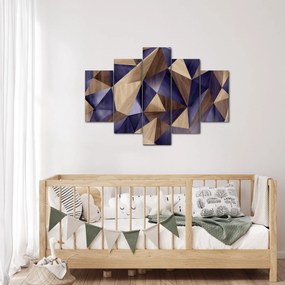 Kép - 3D fa háromszögek (150x105 cm)