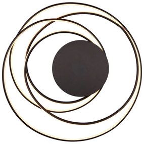 Fekete LED mennyezeti lámpa fém búrával Nala – Trio Select