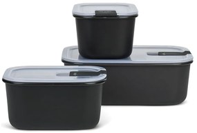 Élelmiszertartó doboz szett 3 db-os Nordic black – Mepal