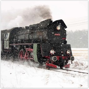 Poszterek 140x140 Vonat Ol49-59 télen