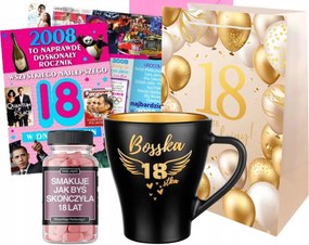 Ajándék 18. Születésnapra Neki Nőnek Bögre Szett Isteni 18db-os Box