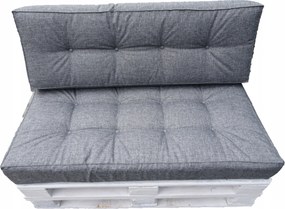 Párnák egy Raklapra 120 X 60 szürke Egyenes Háttámla