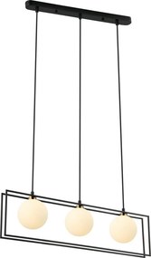Italux modern függeszték grosetta fehér fekete itxpnd-53423-3-bk