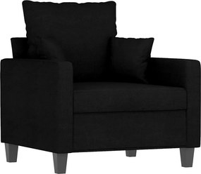 vidaXL fekete szövet kanapéfotel 60 cm