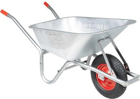 vidaXL talicska 90 L 150 kg Horganyzott acél és műanyag