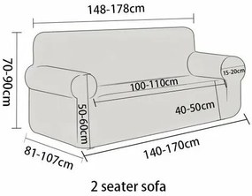4Home Elegáns elasztikus kanapéhuzat kék, 145-185 cm + ingyen párnahuzat, 145-185 cm