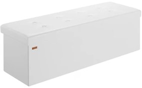 Casaria BELLA tárolós puff, 115x38x38cm, fehér