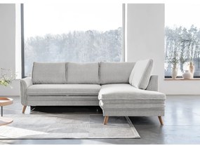 Bézs kinyitható sarokkanapé (jobb oldali) Charming Charlie – Miuform