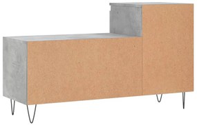 vidaXL betonszürke szerelt fa cipőszekrény 102x36x60 cm